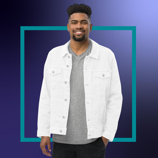 Self Transmutation - Chaqueta vaquera unisex blanca