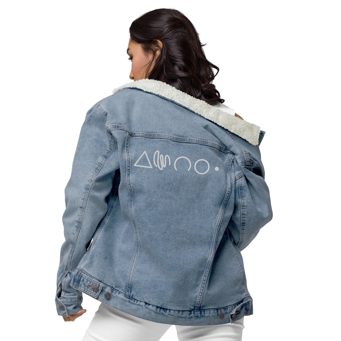 Five Levels of Mastery - Unisex denim sherpa jacket