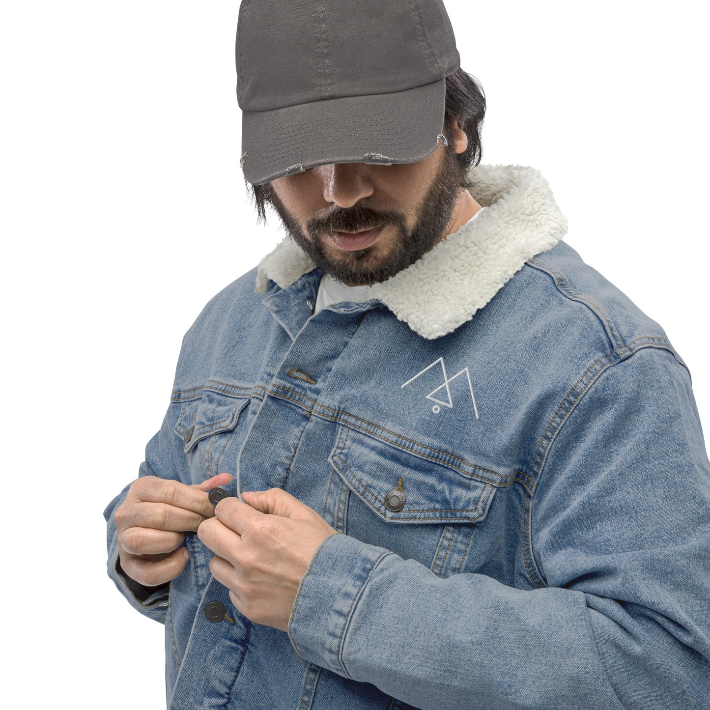 Five Levels of Mastery - Unisex denim sherpa jacket